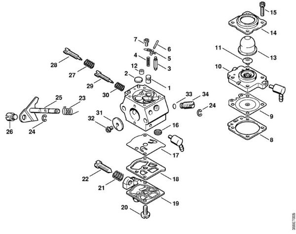Carburetor WT-227 Brushcutters (FS) FS 76 Stihl