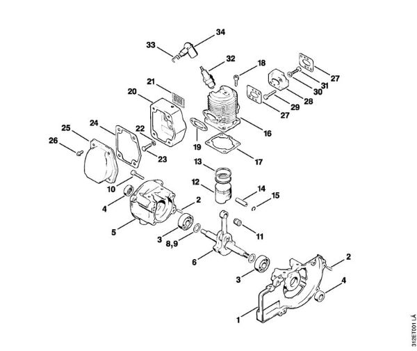 Crankcase, Cylinder Brushcutters (FS) FS 80 AVRE Stihl