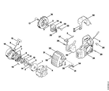 Rewind starter Brushcutters (FS) FS 80 AVRE Stihl