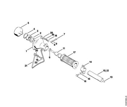 Clutch housing, Drive tube assembly Brushcutters (FS) FS 80 E Stihl