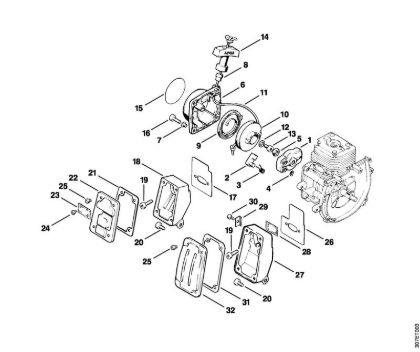 Rewind starter, Muffler Brushcutters (FS) FS 86 Stihl