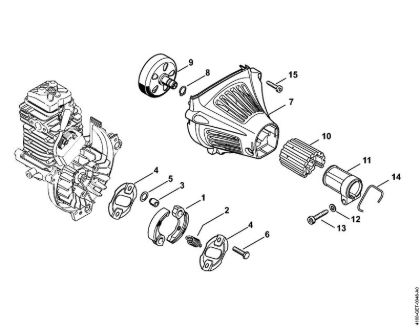 Clutch, Fan housing Brushcutters (FS) FS 89 Stihl