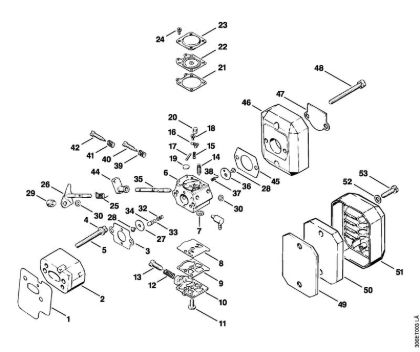 Carburetor, Air filter Brushcutters (FS) FS 96 Stihl