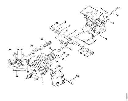 Crankcase, Piston Clearing saws (FS) FS 150 Stihl