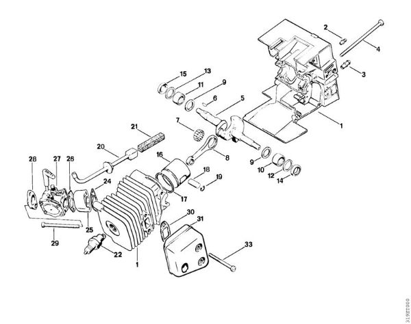Crankcase, Piston Clearing saws (FS) FS 150 Stihl