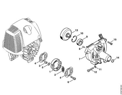 Clutch, Fan housing Clearing saws (FS) FS 310 Stihl