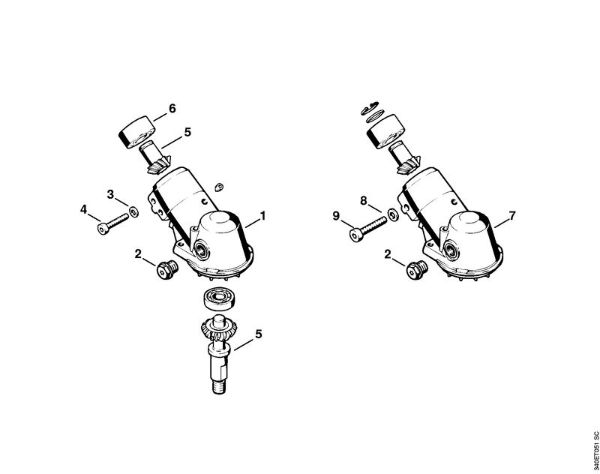 Gear head    17 814 599 (11.88) Clearing saws (FS) FS 360 Stihl