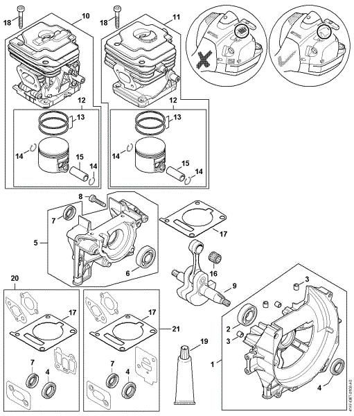 Picture of Crankcase, Cylinder FS 360 C FS 360 C-E