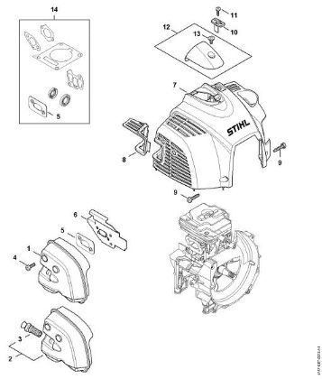 Picture of Muffler, Shroud FS 361 C-EM