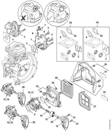 Picture of Spacer flange, Air filter FS 410 C-E L