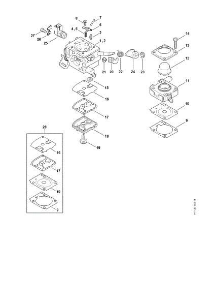 Picture of Carburetor 4147/21, 4147/22 FS 410 C-EM K