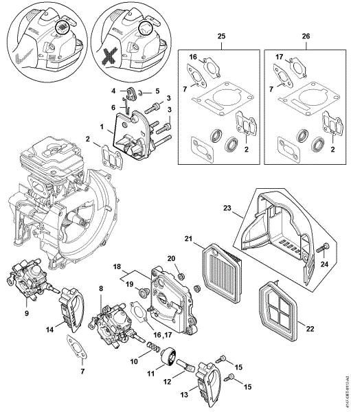 Picture of Spacer flange, Air filter FS 410-K (4147)