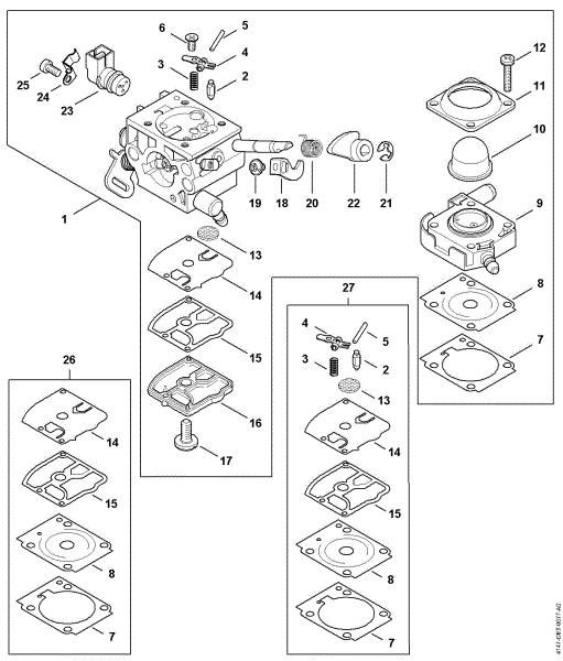 Picture of Carburetor 4147/28 FS 411 C-EM L