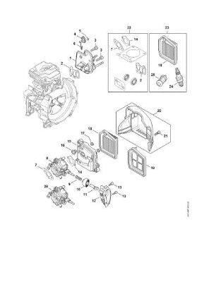 Picture of Spacer flange, Air filter FS 411 C-EM L
