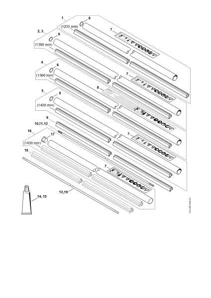 Picture of Drive tube assembly FS 460 C-EM KW
