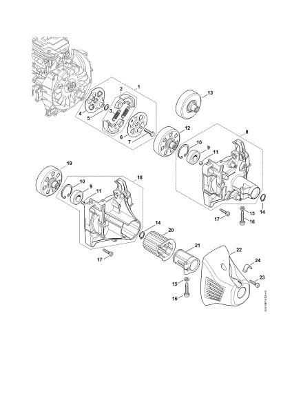 Picture of Clutch, Clutch housing FS 460-K