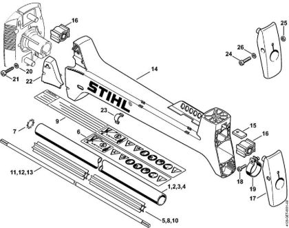 Drive tube assembly Clearing saws (FS) FS 480-KW Stihl