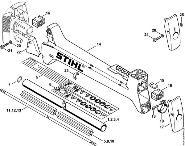Drive tube assembly Clearing saws (FS) FS 480-KW Stihl