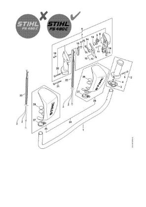 Picture of Handlebar, Control handle FS 490 C-EM, FS 490 C-EM L FS 490 C-EM