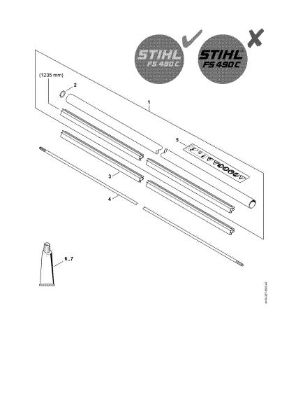 Picture of Drive tube assembly FS 490 C-EM K, FS 490 C-EM KW FS 490 C-EM KW
