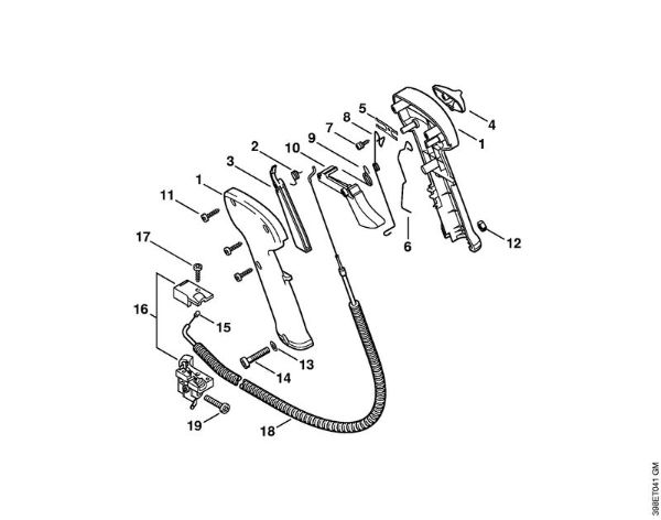 Control handle    1 57 307 792 (29.2002) Clearing saws (FS) FS 500 Stihl