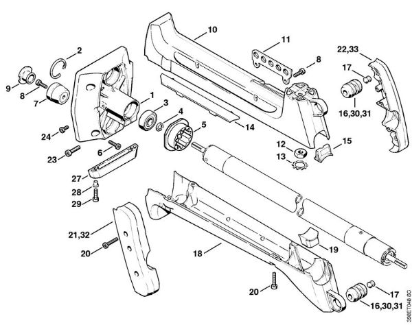Clutch housing, AV system Clearing saws (FS) FS 550 Stihl