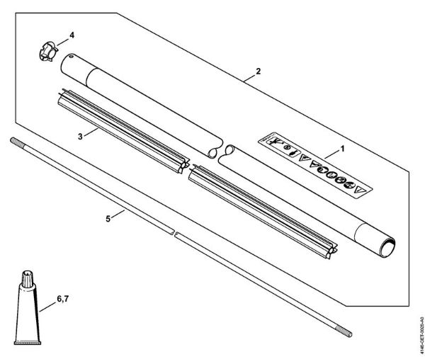 Drive tube assembly Clearing saws (FS) FS 560 C-EM Stihl