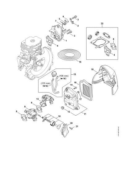 Picture of Spacer flange, Air filter, Filter housing FS 561 C-EM