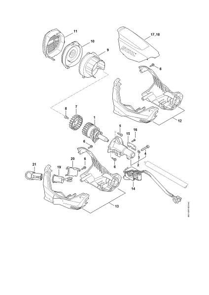 Picture of Electric motor, Motor housing FSA 130
