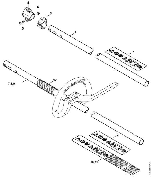 Drive tube assembly Cordless trimmers (FSA) FSA 90 Stihl