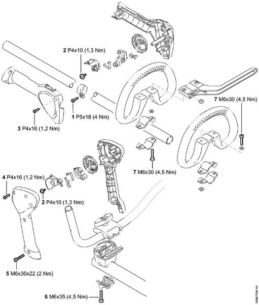 Tightening torques Cordless trimmers (FSA) FSA 90 Stihl