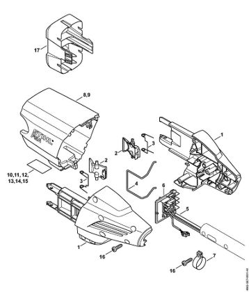 Handle housing, Cover Cordless trimmers (FSA) FSA 90 R Stihl