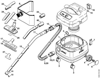 Container, Tools Vacuum cleaners (SE) SE 120 Stihl