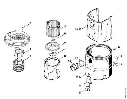 Filter, Container Vacuum cleaners (SE) SE 50 Stihl