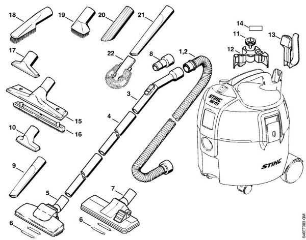 Tools, Extras Vacuum cleaners (SE) SE 61 Stihl
