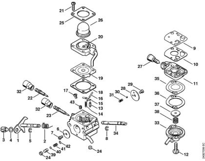 Carburetor C1Q-S81 (41.2003) FC 100, FC 110 FC 110 brand Stihl