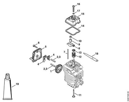 Valve timing gear FC 100, FC 110 FC 110 brand Stihl
