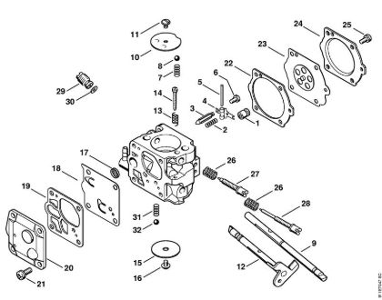 Carburetor WJ-113 P 835, P 840 P 840 brand Stihl