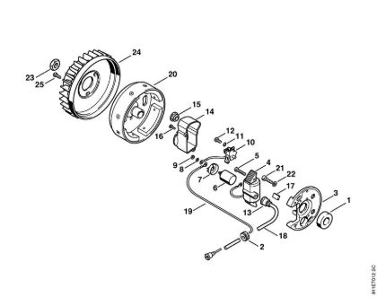 Ignition system    3 40 639 124 P 835, P 840 P 840 brand Stihl