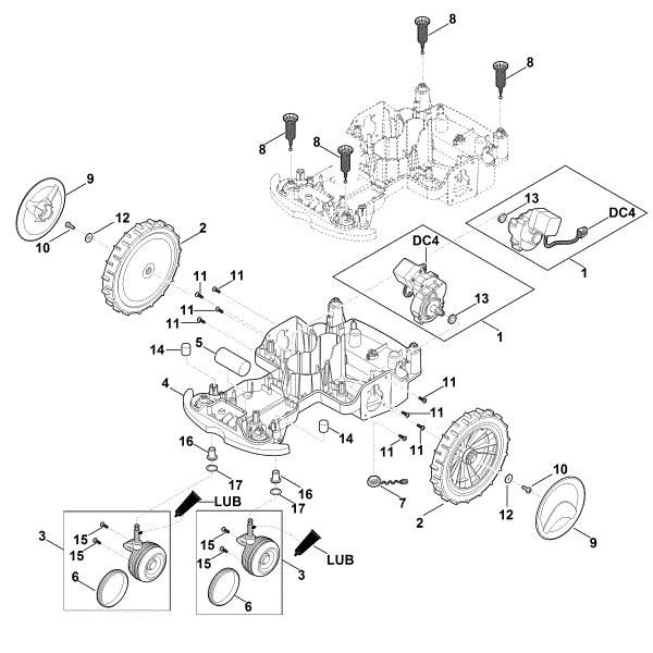 Picture of C - Lower housing, chassis RMI 422.0