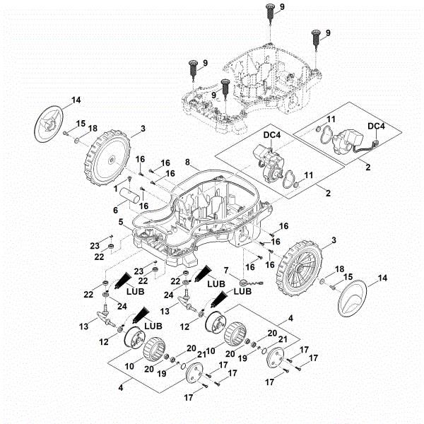 Picture of C - Lower housing, chassis RMI 422.1 P