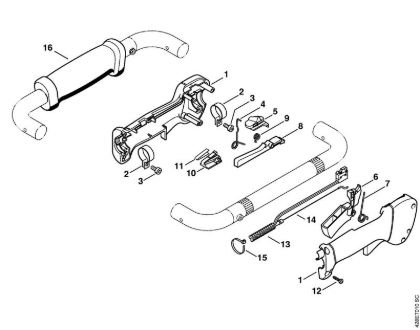 Control handle BT 121 BT 121 brand Stihl