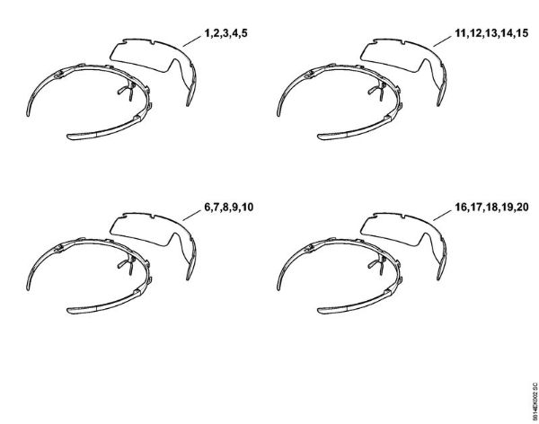 SUPER FIT safety glasses Face shields and ear defenders SUPER FIT safety glasses, red brand Stihl
