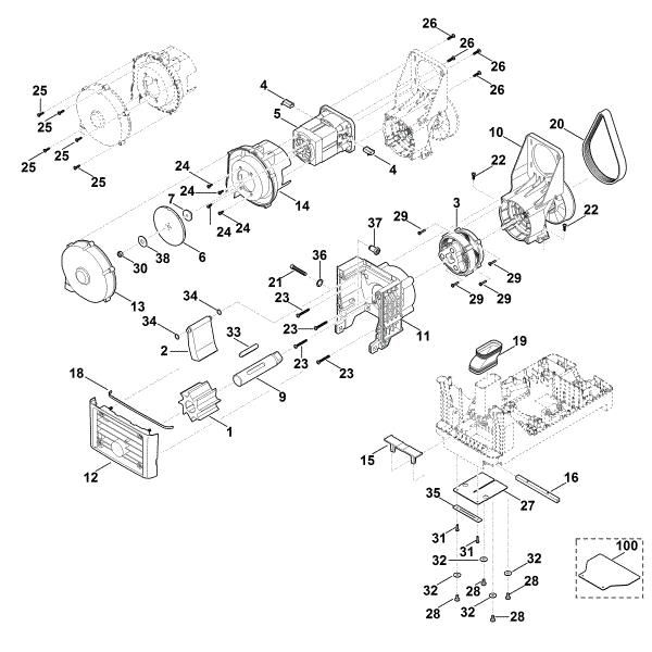 Picture of C - Motor, cutting system GE 135.0 L