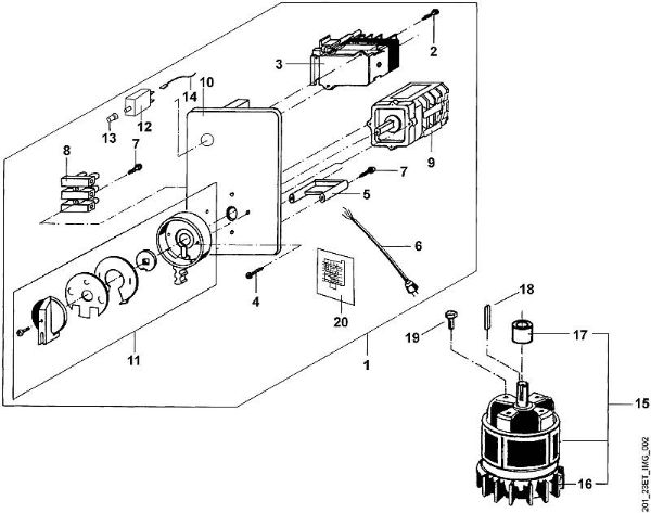 B - Motor, switch GE GE 330 brand Viking