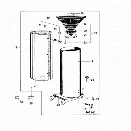 Picture of E - Feed chute GE 325, GE 335 GE 330