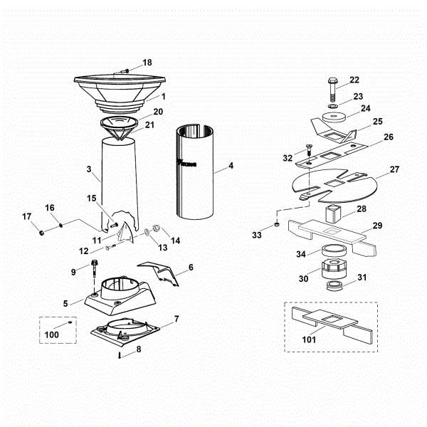 Picture of D - Funnel, blade set GE 365