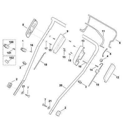 Picture of A - Handle upper part MB 2 RT