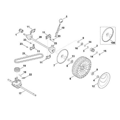 Picture of D - Front axle, gear box MB 2.0 RTX