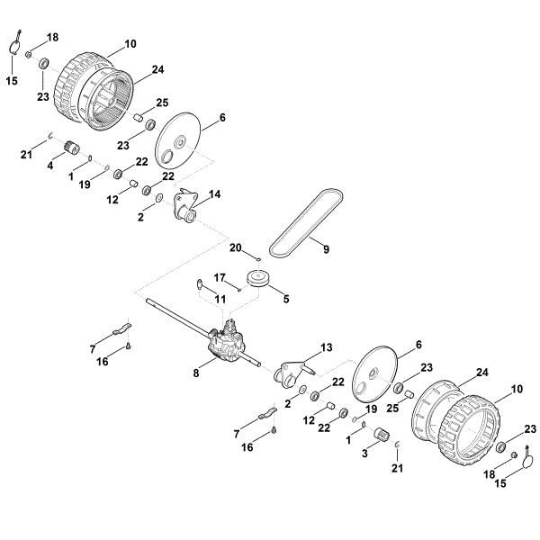 Picture of C - Front axle, gear box MB 4.0 RTP